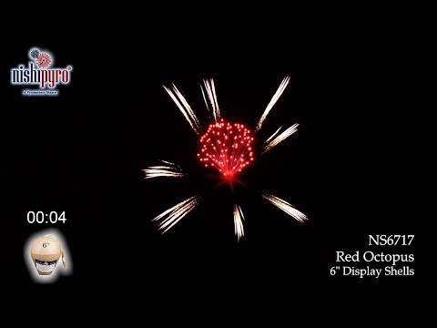 NS6717 - 6" Red Octopus