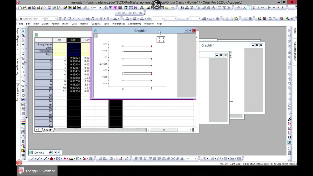 2D Line plot in OriginPro