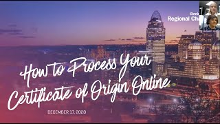 How to Process Your Certificate of Origin Online
