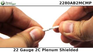 22 gauge 2 conductor Plenum Shielded Cable 1000ft