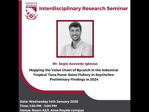 Interdisciplinary Research Seminar - 14.01.2026  - Mr. Sergio Acevedo Iglesias