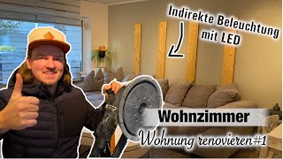 WOHNZIMMER in 3 TAGEN komplett renovieren - Wohnungsrenovierung #1