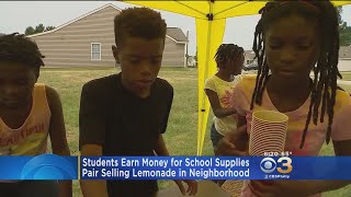 2 Young NC Students Selling Lemonade For School Supplies