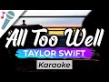 Taylor Swift - All Too Well (10 Minute Version) - Karaoke Instrumental (Acoustic)