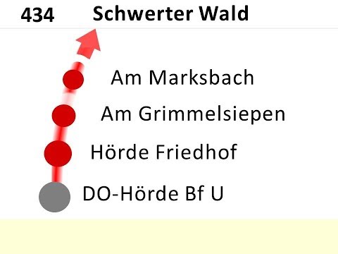 DSW21 Ansagen Bus 434 Hörde - Berghofen