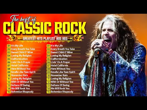 Aerosmith, Nirvana, Queen, Bon Jovi, AC/DC, Metallica 🔥 Classic Rock Songs 70s 80s 90s Full Album