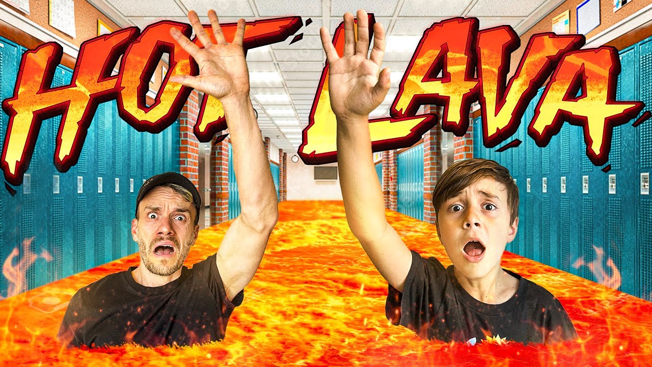 O CHÃO É LAVA NA ESCOLA DO HOT LAVA - Família Brancoala Games