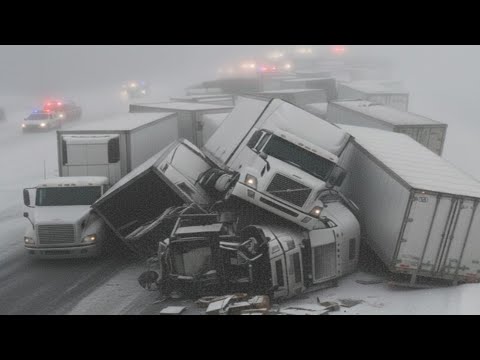 I-94 Chaos: Blizzard Spins Cars and Trucks Out of Control