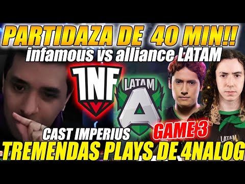 🟢ALLIANCE LATAM vs INF🔴[GAME3/bo3] PARTIDAZA DE 40 MIN!, TREMENDAS JUGADAS DE 4NALOG - DPC divI 2023