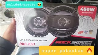 Bocinas Coaxiales RockSeries RKS-653 de 3 vías de 6.5 Pulgadas unboxing y prueba de audio.