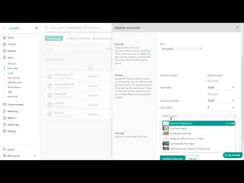 Create and Manage an Instructor Account 