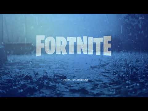 1 Hour Of RELAXING  Fortnite Theme Song And Rainstorm Ambience