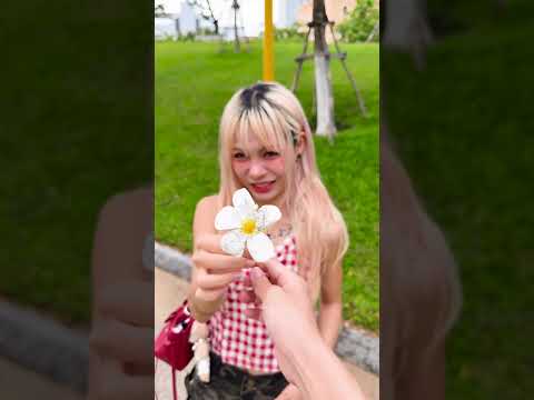This is why she hates flowers🌸🤢 #shorts #funny