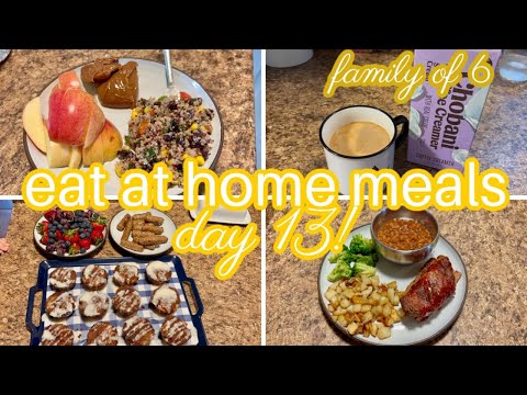 CINNAMON ROLL MUFFINS || EAT AT HOME DAY 13!