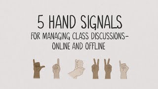 Using Hand Signals for More Equitable Discussions