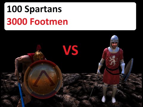 UEBS 100 Spartans versus 3000 Footmen, Battle for a castle