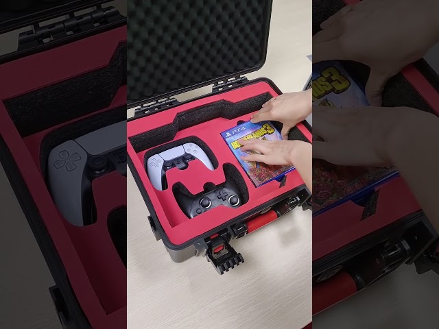 Vídeo relacionado con Bolsa de almacenamiento multifunción EVA para consolas PS5 PRO y delgadas con cierre de cremallera seguro y diseño portátil para transporte seguro de equipo de juego (gris)
