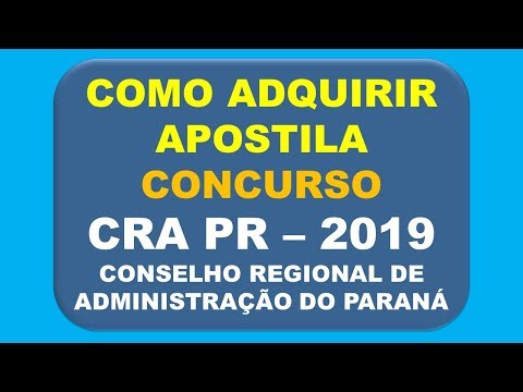 Baixar Apostila Concurso CRA PR 2019 - Conselho Regional de Administração do Paraná