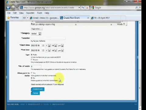GWOPA - How to announce an event.