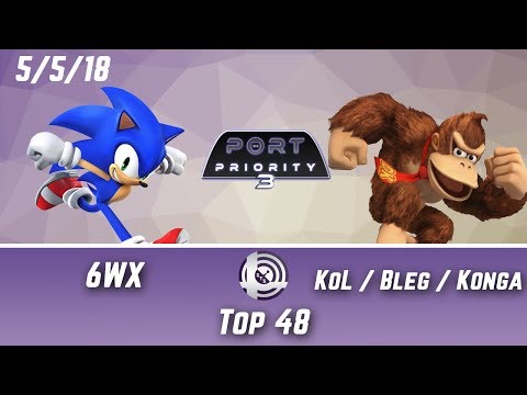 Port Priority 3 - 6WX (Sonic) Vs. KoL|Bleg|Konga (Donkey Kong) - Top 48
