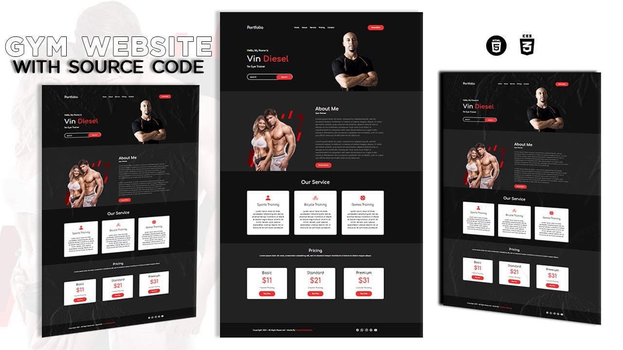 Complete website template with html and css with source code || Creative Networks