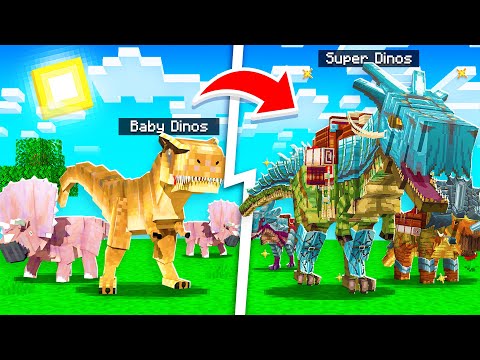 *MAX* Upgrading DINOSAURS in MINECRAFT! (Strong)