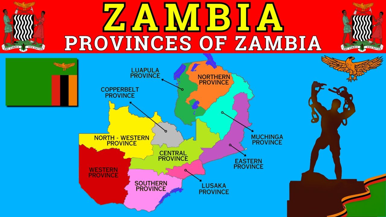 Zambia Map Explained 🇿🇲 | 10 Provinces of Zambia