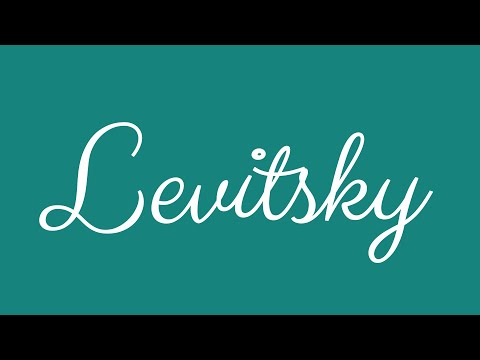 Learn how to Sign the Name Levitsky Stylishly in Cursive Writing