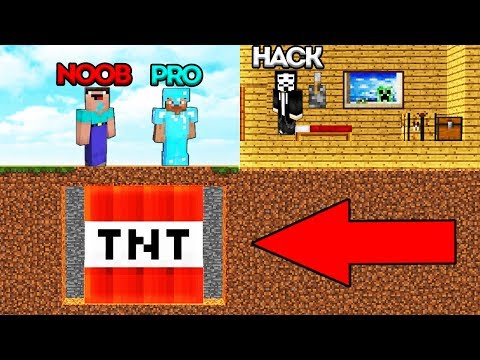 Minecraft Battle: NOOB vs PRO vs HACKER: SECRET HOUSE TRAP CHALLENGE in Minecraft Animation Video