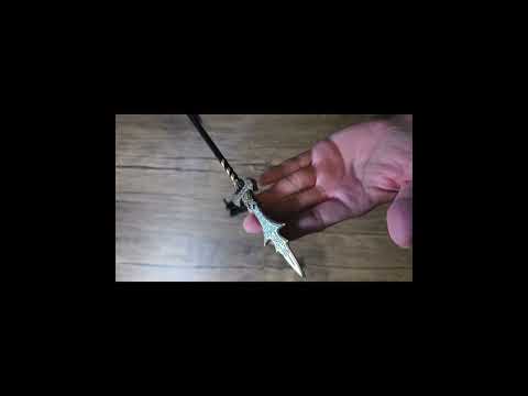 ~子甄彣璟~封神演義 楊戩 二郎神 成名器 三尖兩刃槍 珍藏品 工藝品 模型擺件 生日禮物 交換禮物