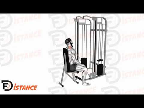Exercice Extension de cou assis à la poulie avec harnais