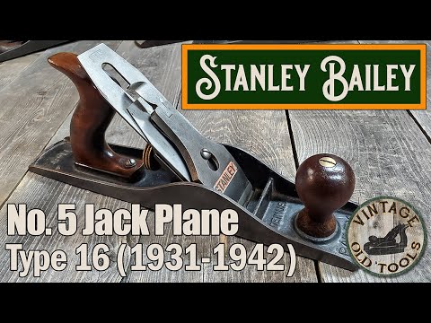 Stanley No. 5 Jack Plane Type 16 - Vintage Old Tools