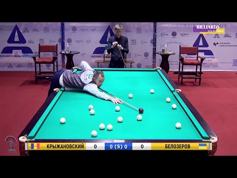 KO - 21. Kryzhanovsky - Belozerov, semifinal. Odessa Cup. Billiards (Moscow pyramid). Billiards