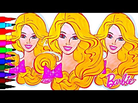 BARBIE Coloring Books Videos Kids Fun Arts Learning Activities Kids Balloons and Toys Video
