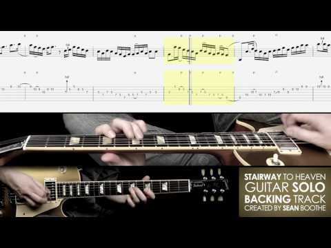 Stairway to Heaven guitar solo BACKING TRACK with score and TAB