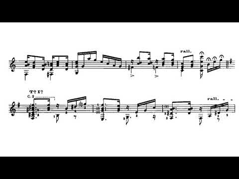 Heitor Villa lobos   Choros No.1 for Guitar (Score video)