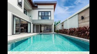 New Secure Estate of 3-5 Bed Pool Villas Nearing Completion in Excellent Location at Jomtien, Pattaya City - 3 Bed Units