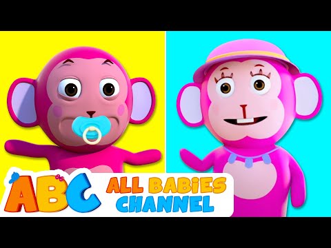 Learn Colors With Monkey Hand Painting | 3D Nursery Rhymes By All Babies Channel