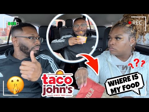 EATING DEE’S FOOD WHILE SHE’S IN THE GAS STATION GETTING DRINKS *Bad Idea* (Prank Wars)