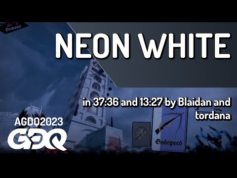 Neon White by Blaidan and tordana in 37:36 and 13:27 - Awesome Games Done Quick 2023