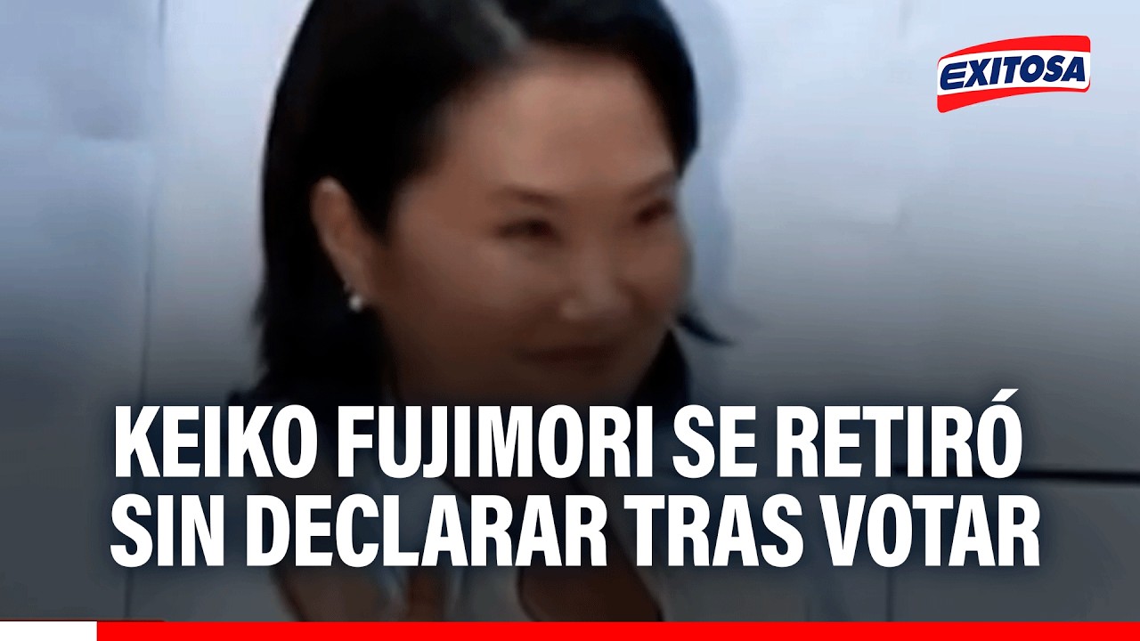 🔴🔵 Keiko Fujimori emitió su voto: Se retiró de local de votación sin declarar