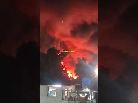 Incendio en agua dulce El Cerro La Habana ,Cuba