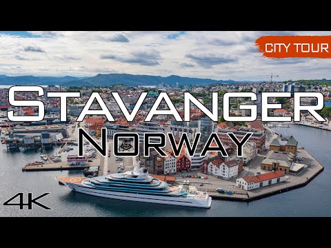 Stavanger, Norway - City Tour & Drone, 4k