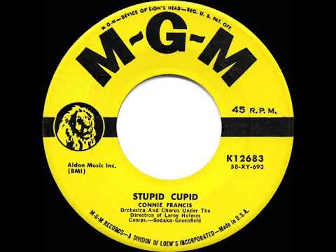 1958 HITS ARCHIVE: Stupid Cupid - Connie Francis (dual #1 UK hit with “Carolina Moon” flip)*