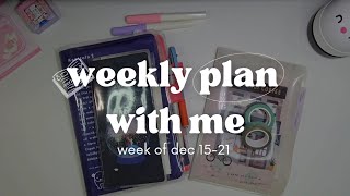12/8-14 hobonichi plan with me | small tasks & being gentle w/ myself | weeks & avec | weekly set-up