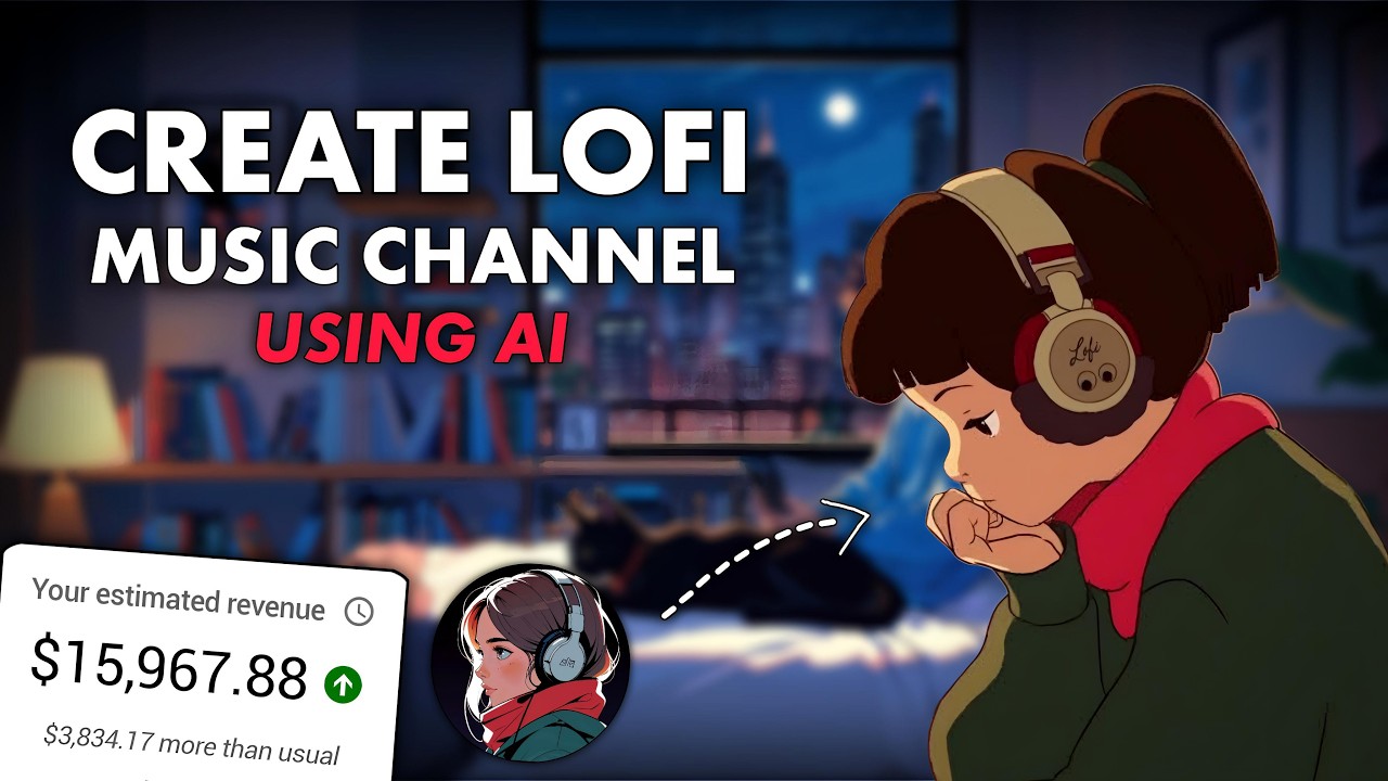 Create Monetizable LoFi Music Videos Using AI for Free in 2024 (Step-by-Step Guide)