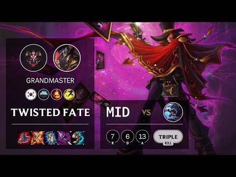 Twisted Fate Mid vs Talon - KR Grandmaster Patch 10.7