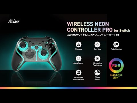 Switch用ワイヤレスネオンコントローラーPro クリアブラック