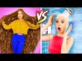 LONG HAIR VS SHORT HAIR PROBLEMS || Crazy Hair Hacks and Relatable Situations