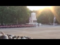 Massed Bands of the Guards marching on the square